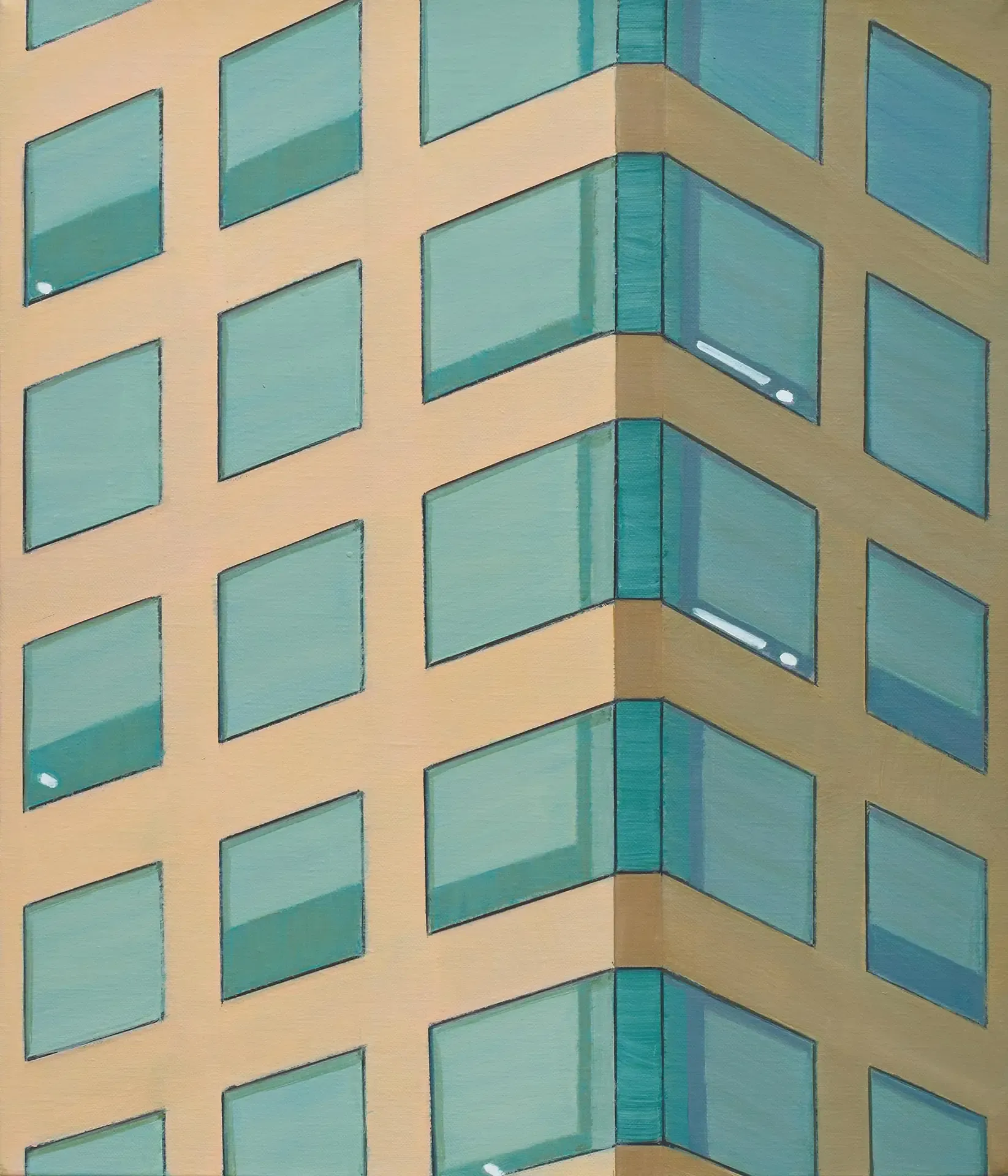 빌딩 building — oil on canvas by Li Hyunwoo