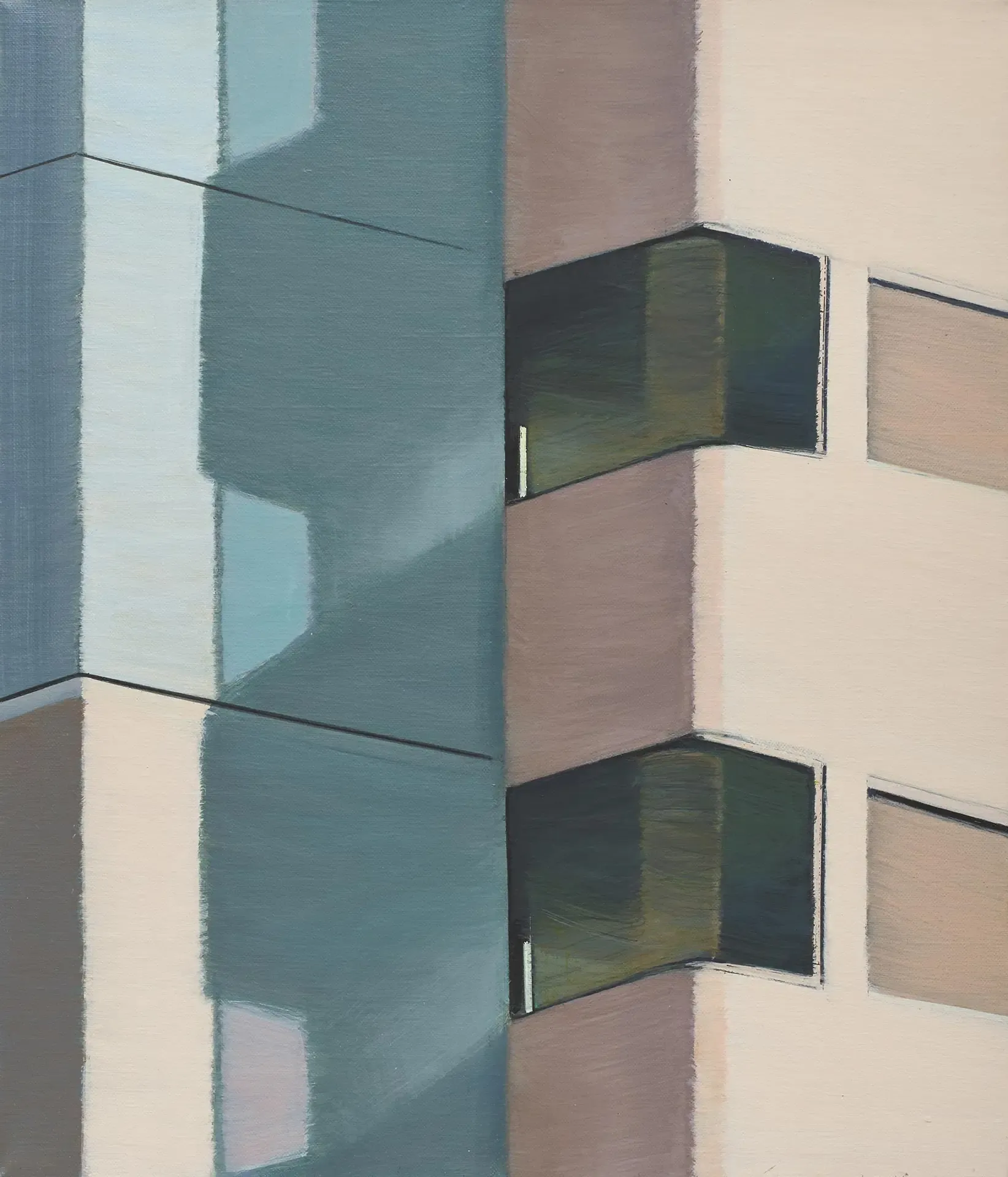 빌딩 building — oil on canvas by Li Hyunwoo