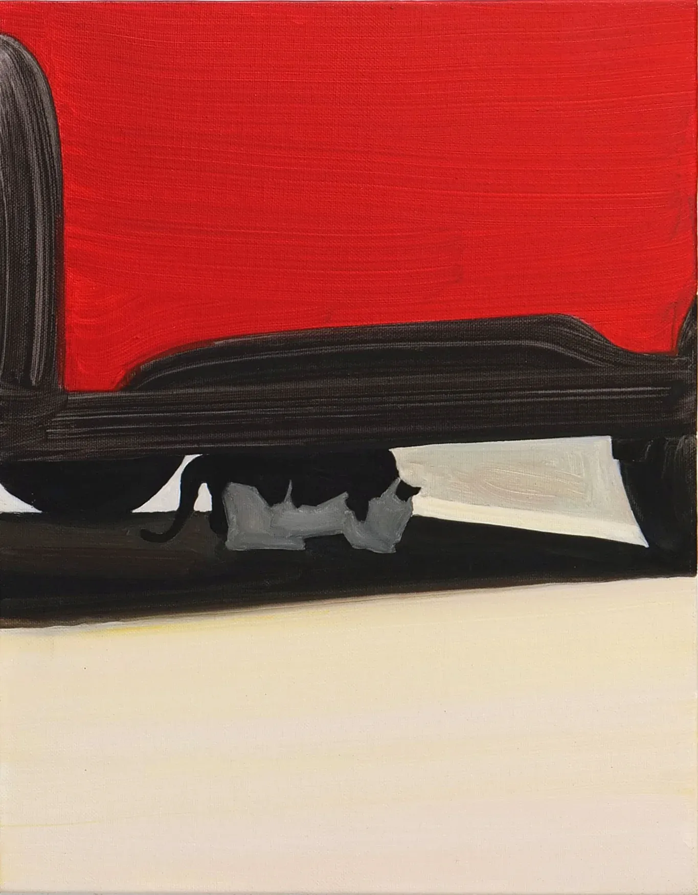 cat — oil on canvas by Li Hyunwoo