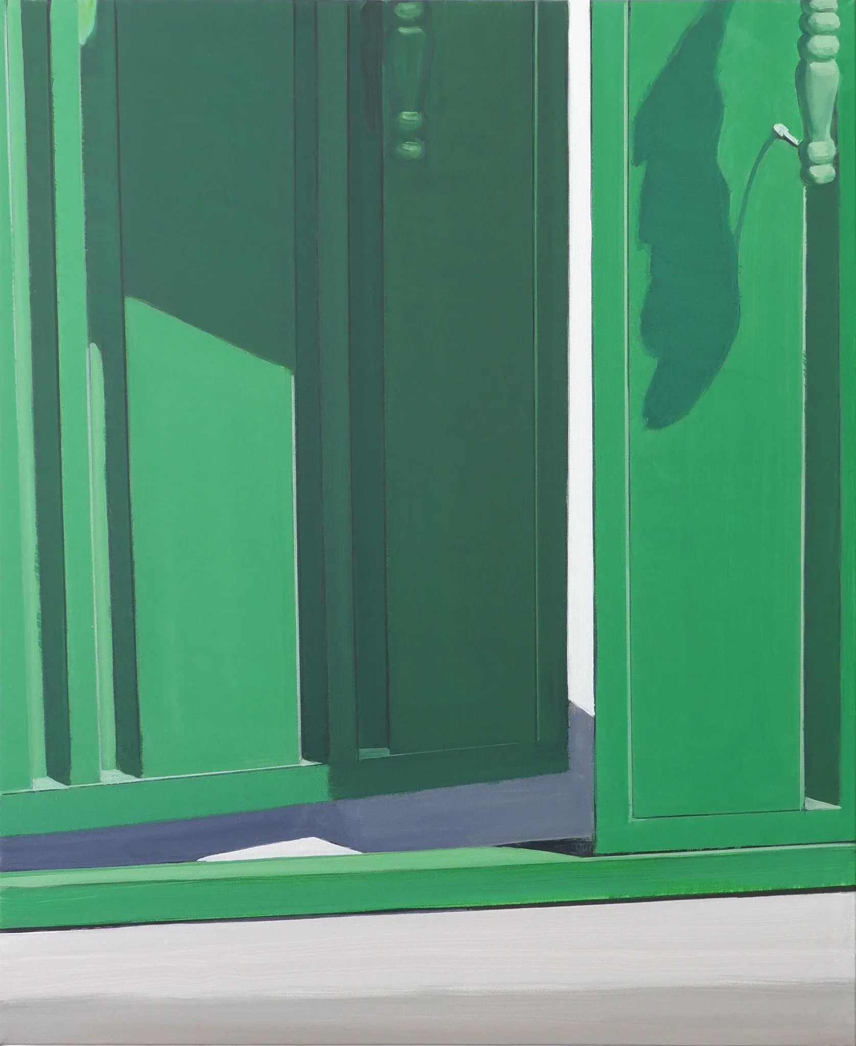 초록 문door — oil on canvas by Li Hyunwoo