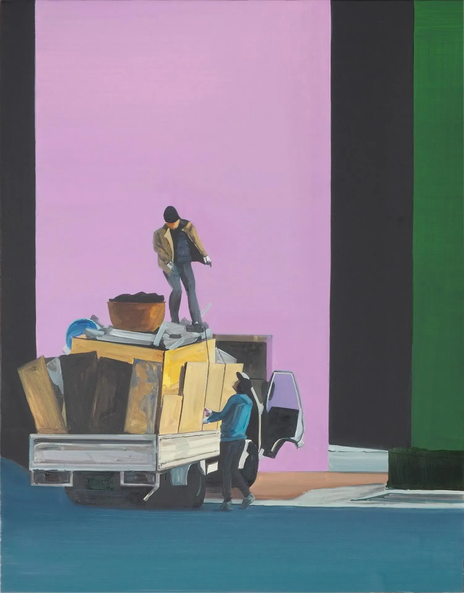 둘이서 double up — oil on canvas by Li Hyunwoo