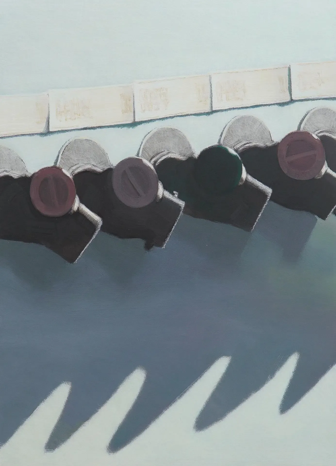 네다섯 four or five — oil on canvas by Li Hyunwoo