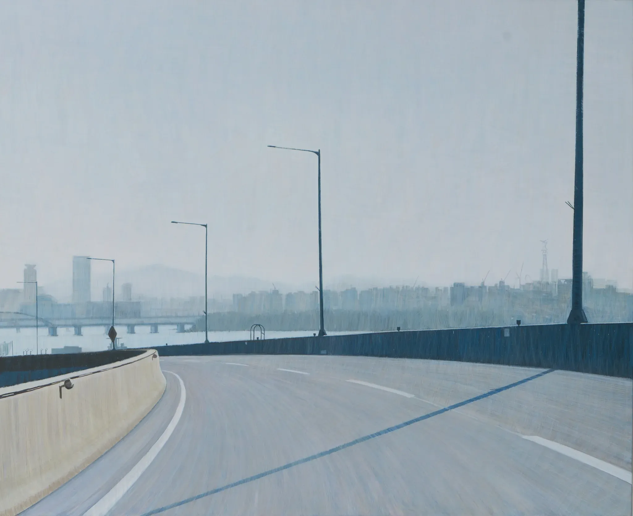강변북로 — oil on canvas by Li Hyunwoo