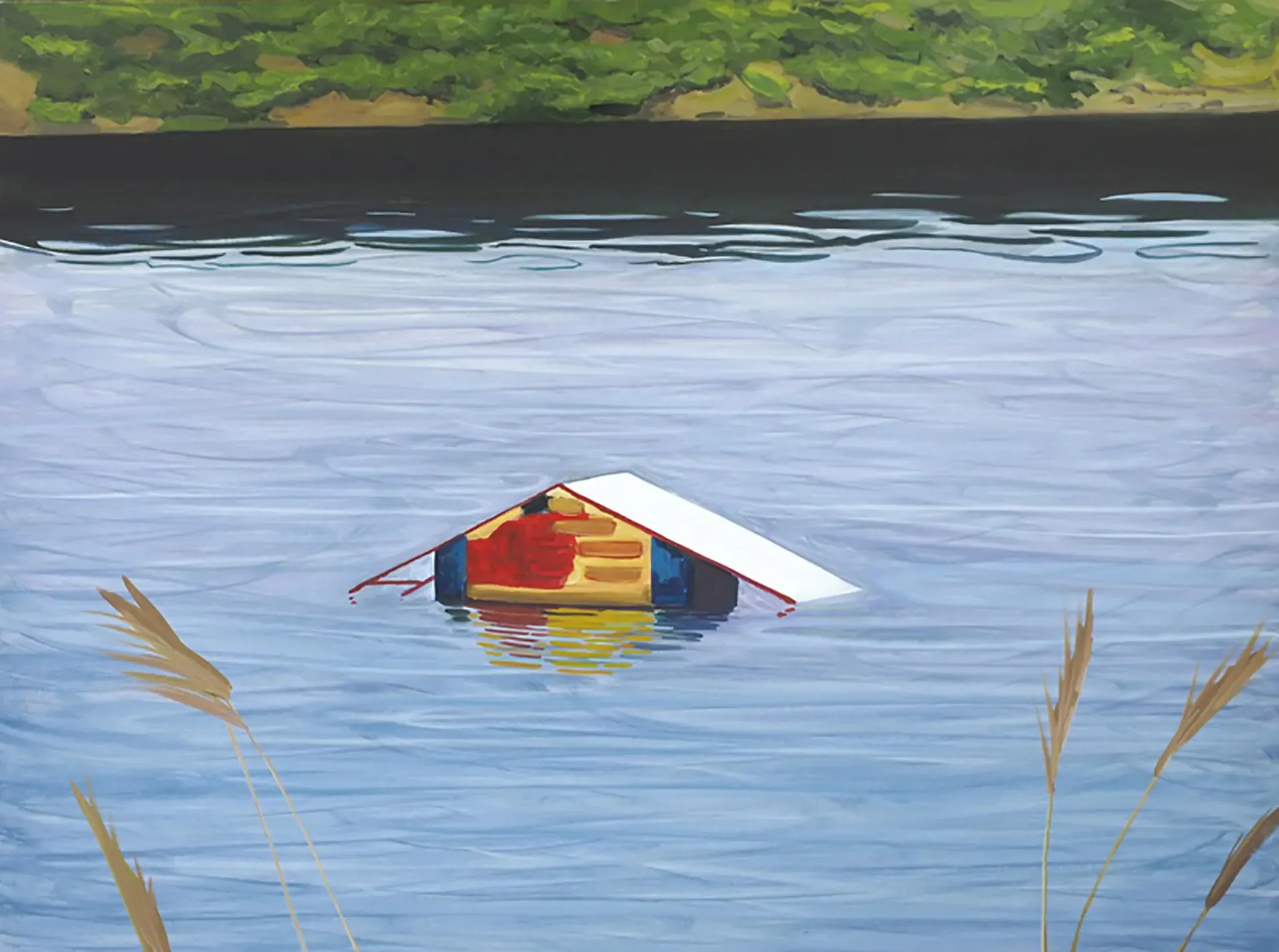물 위에 집 home on the surface — oil on canvas by Li Hyunwoo