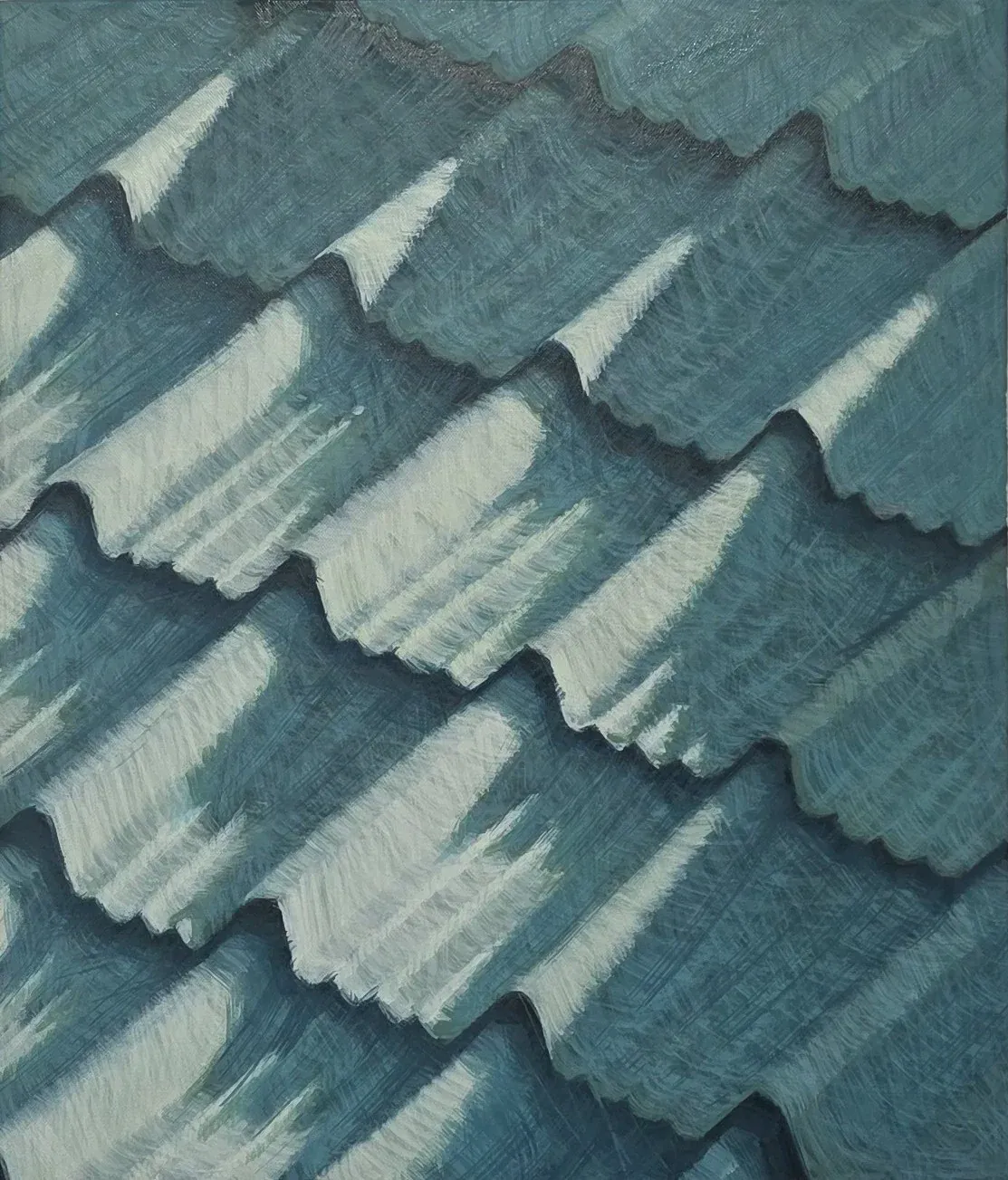 지붕 — oil on canvas by Li Hyunwoo