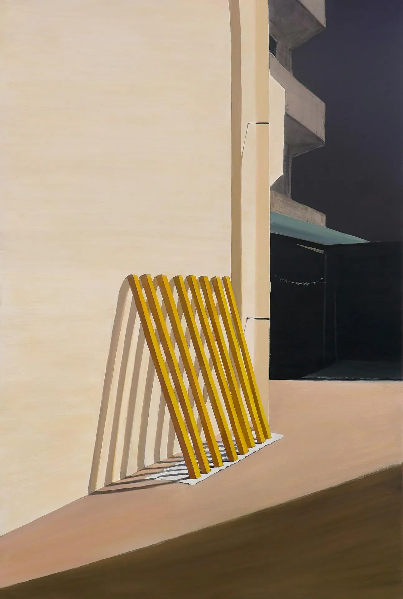 줄긋기 line up — oil on canvas by Li Hyunwoo