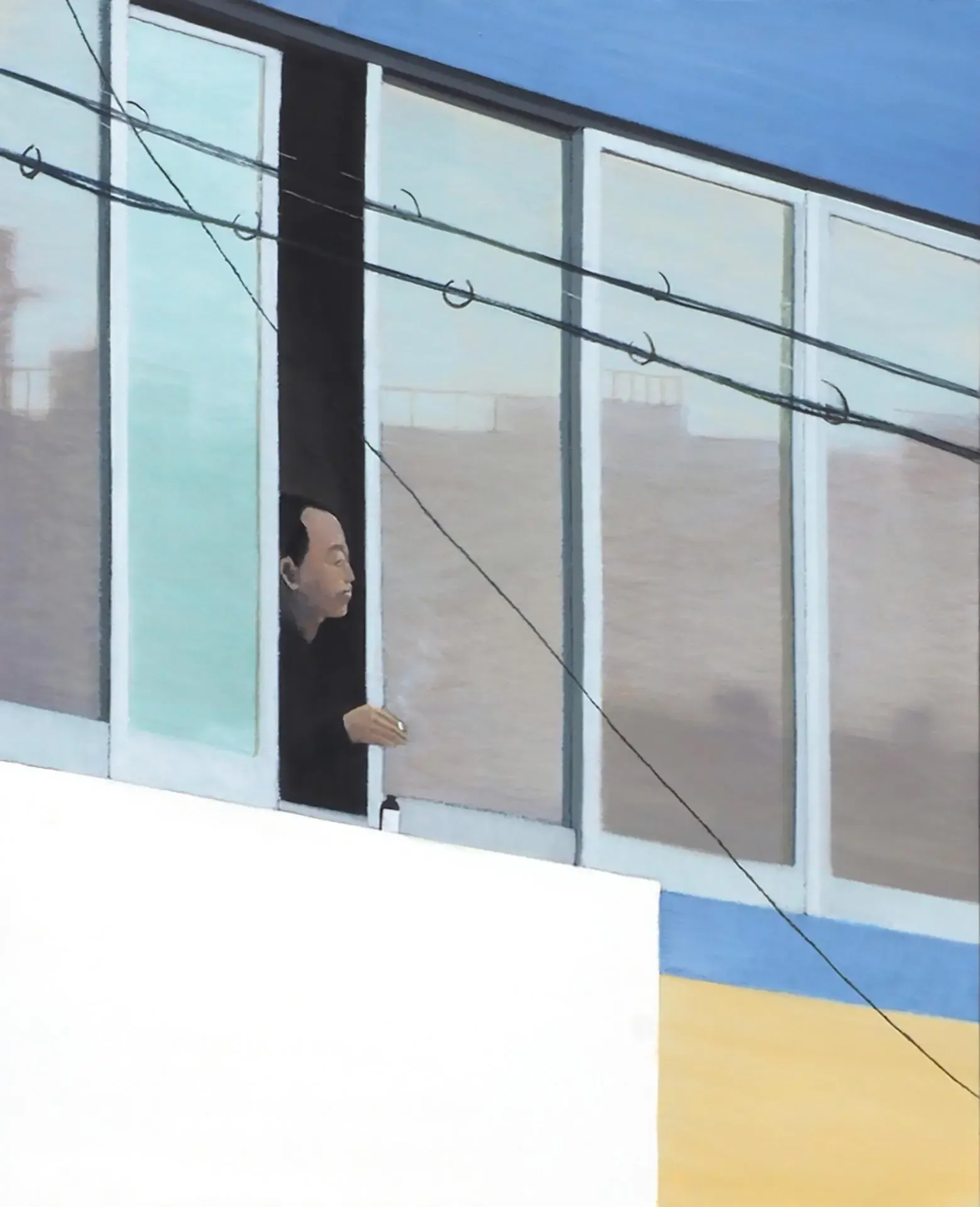 창 밖 풍경 outside window — oil on canvas by Li Hyunwoo