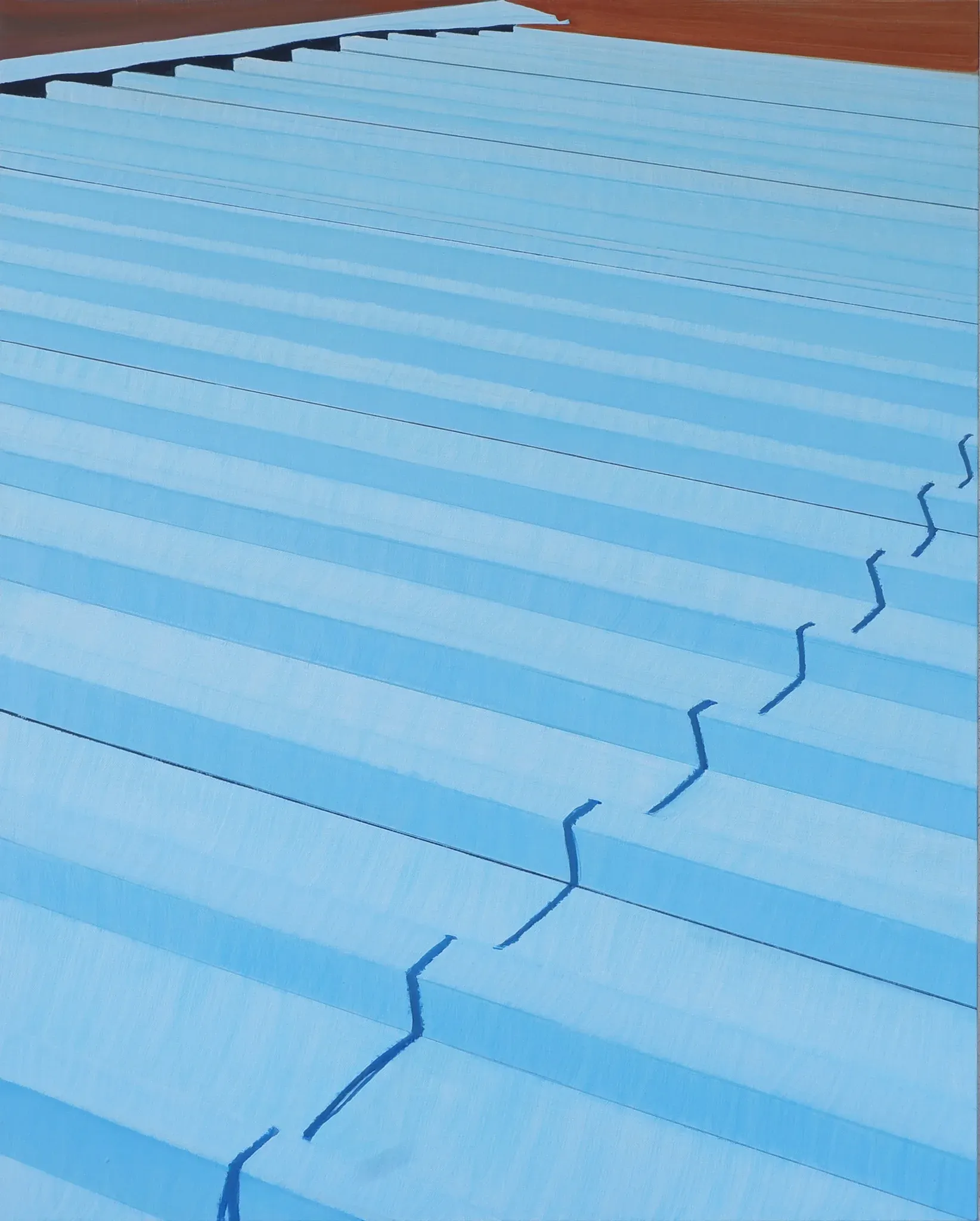 Roof — oil on canvas by Li Hyunwoo