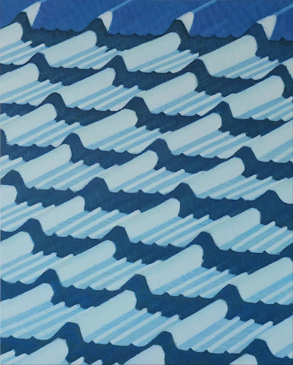 Roof — oil on canvas by Li Hyunwoo