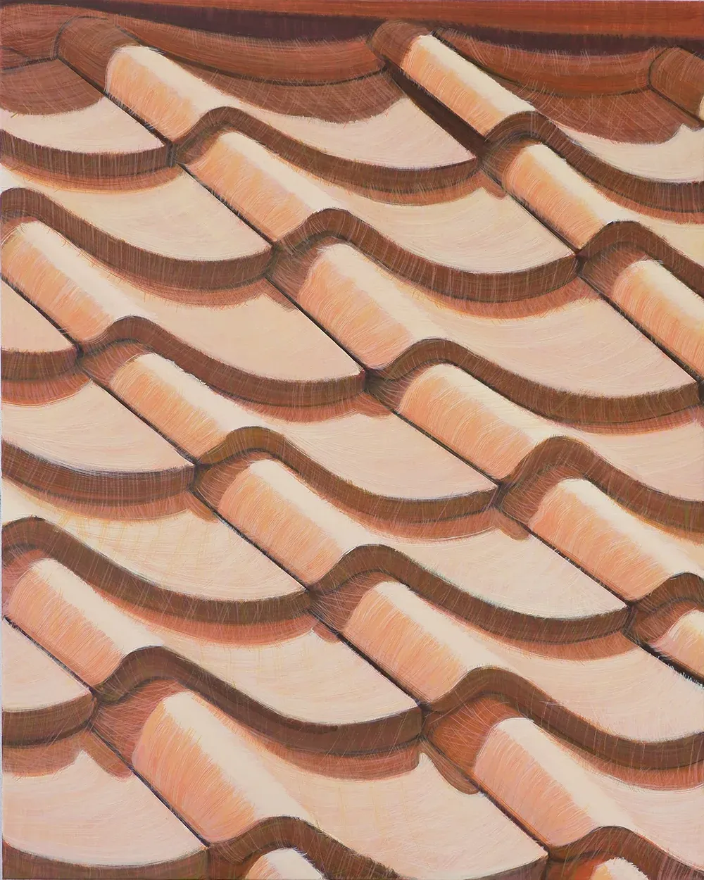 Roof — oil on canvas by Li Hyunwoo