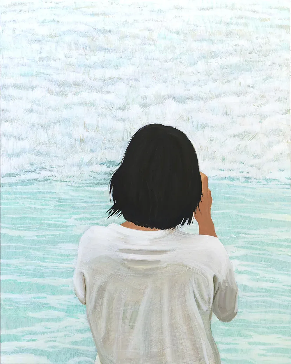 Sea — oil on canvas by Li Hyunwoo
