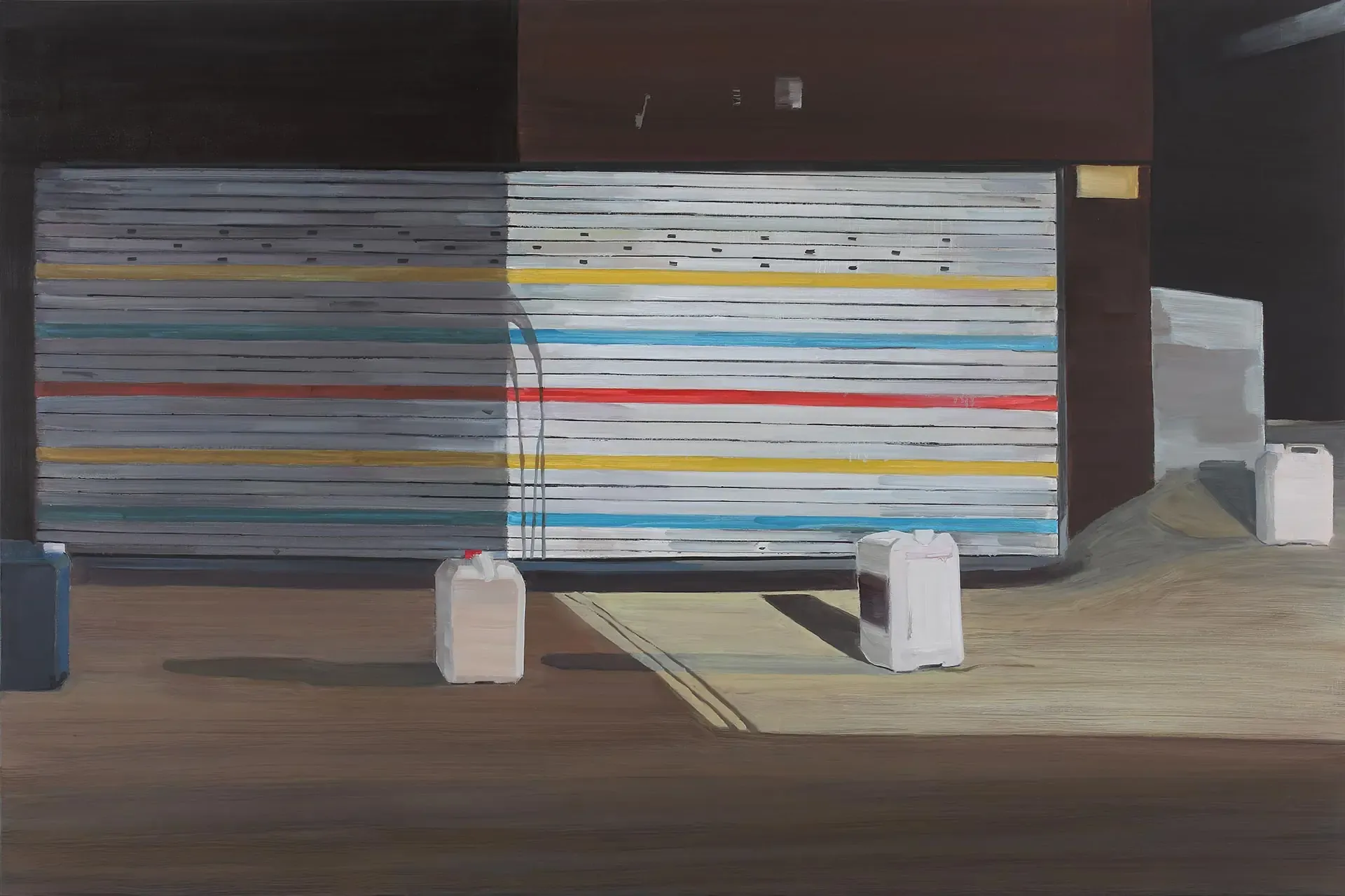 그늘진 골목 shady alley — oil on canvas by Li Hyunwoo