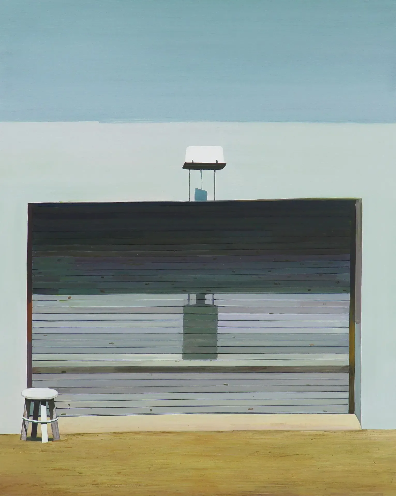 낮 셔터 shutter — oil on canvas by Li Hyunwoo