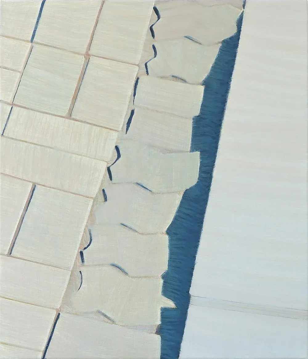 Sidewalk — oil on canvas by Li Hyunwoo
