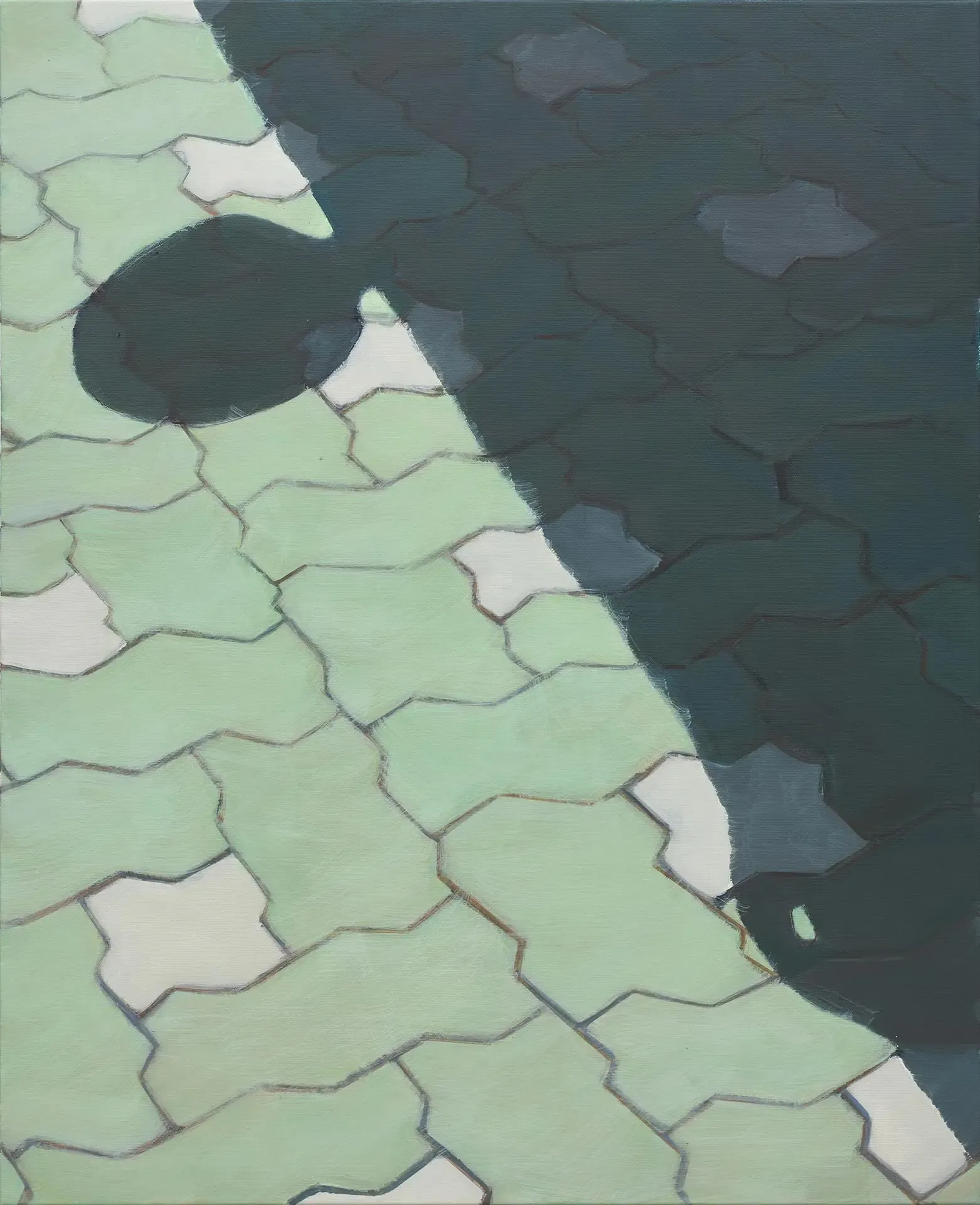 바닥 street — oil on canvas by Li Hyunwoo