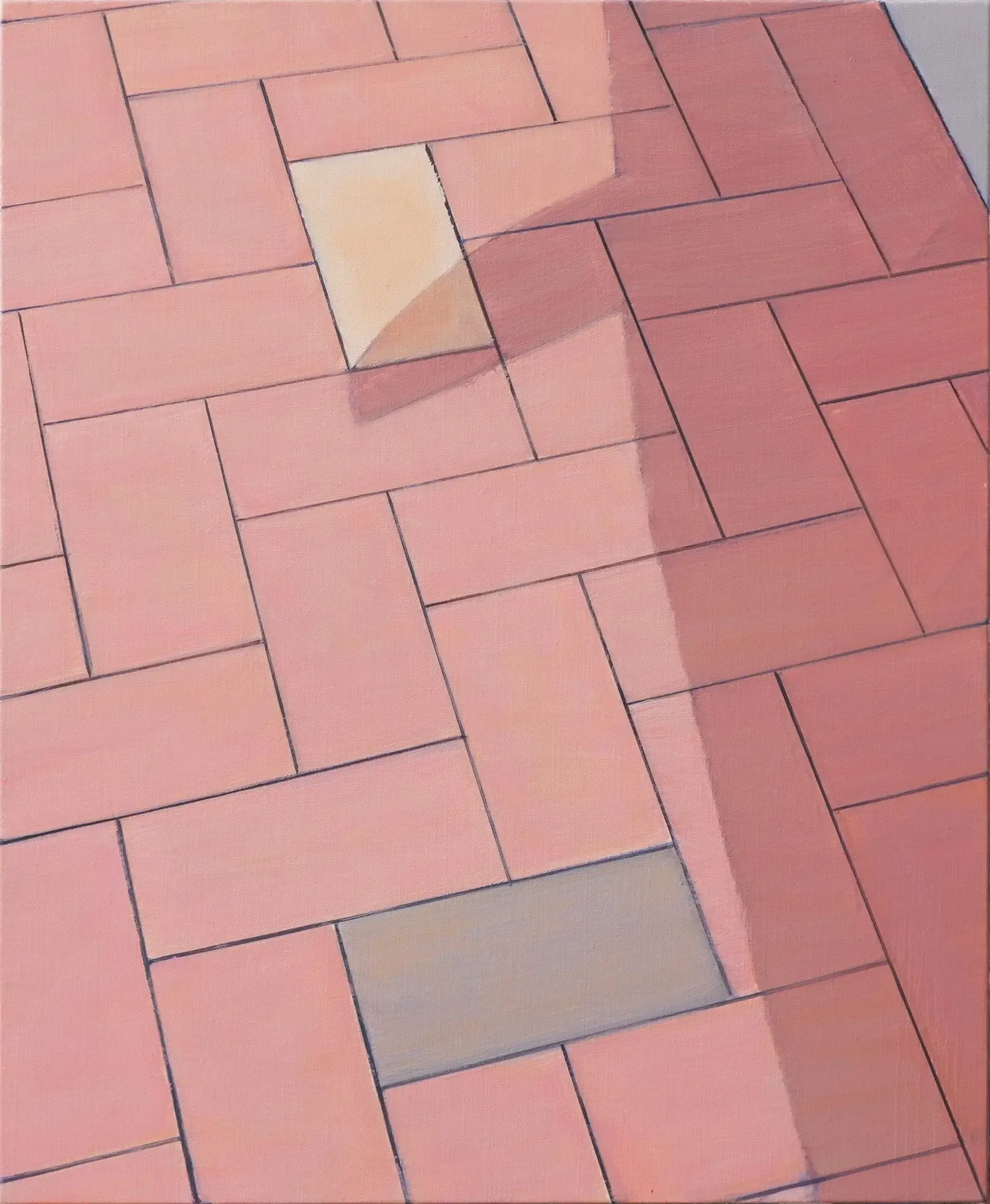 바닥 street — oil on canvas by Li Hyunwoo
