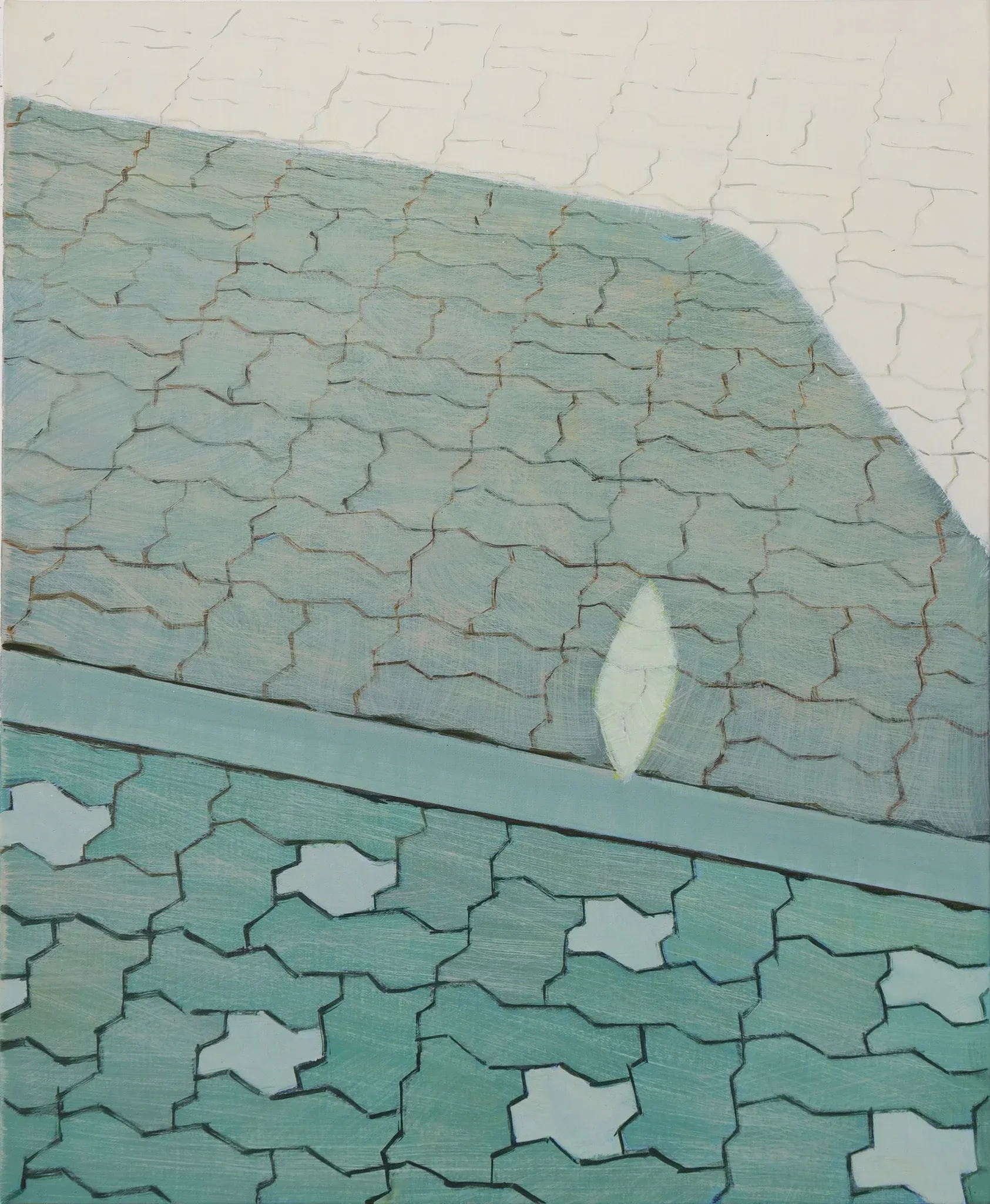 바닥 Street — oil on canvas by Li Hyunwoo