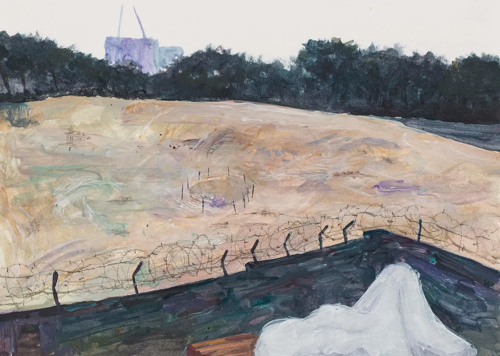Untitled — acrylic on paper by Li Hyunwoo