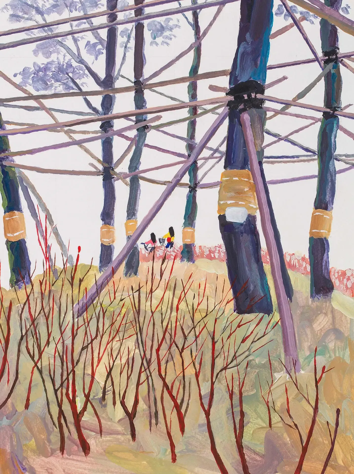 Untitled — acrylic on paper by Li Hyunwoo