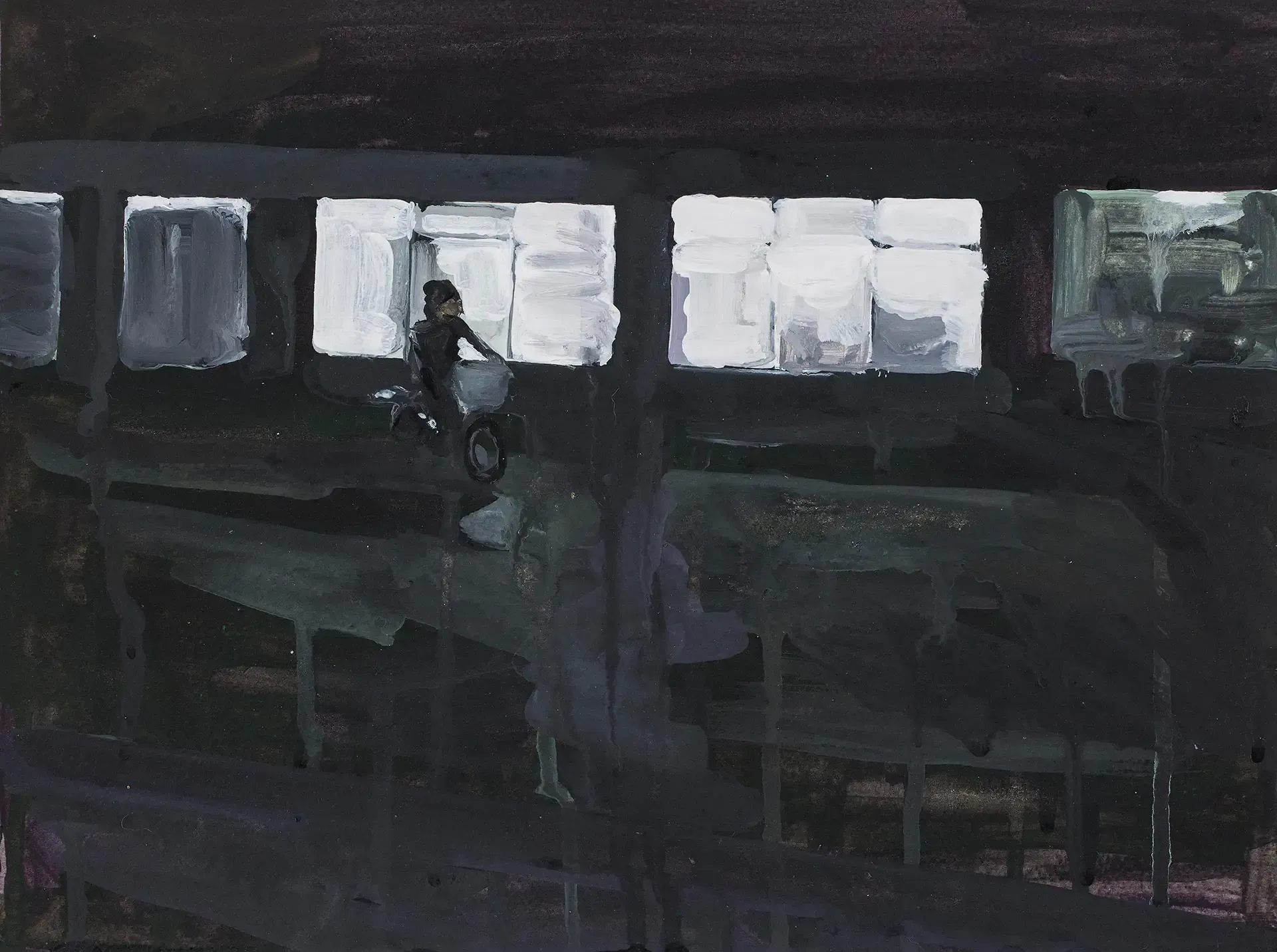 Untitled — acrylic on paper by Li Hyunwoo