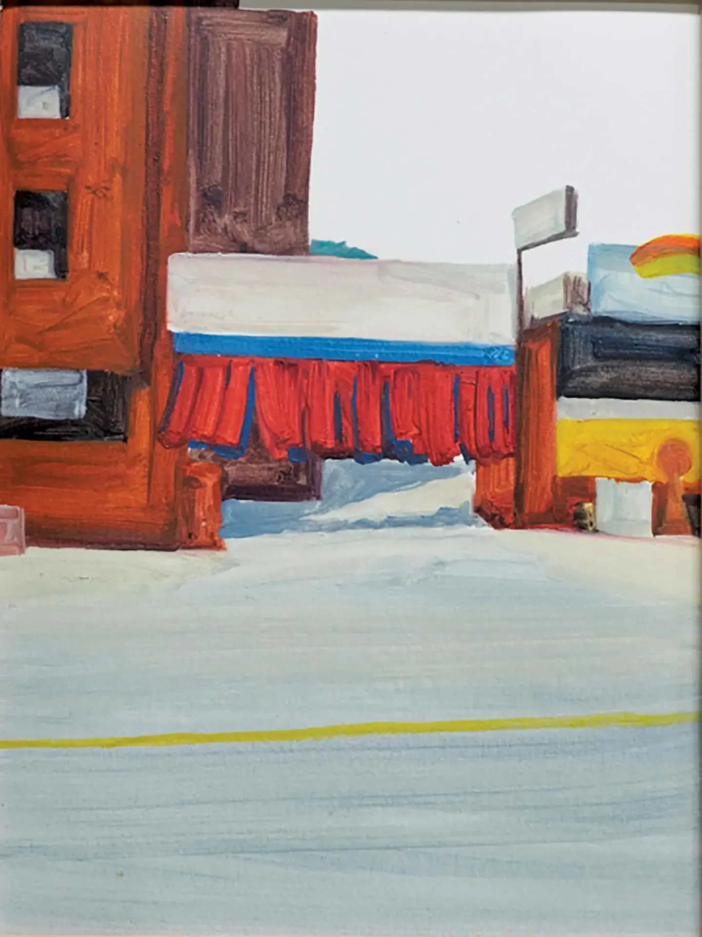Untitled — oil on paper by Li Hyunwoo
