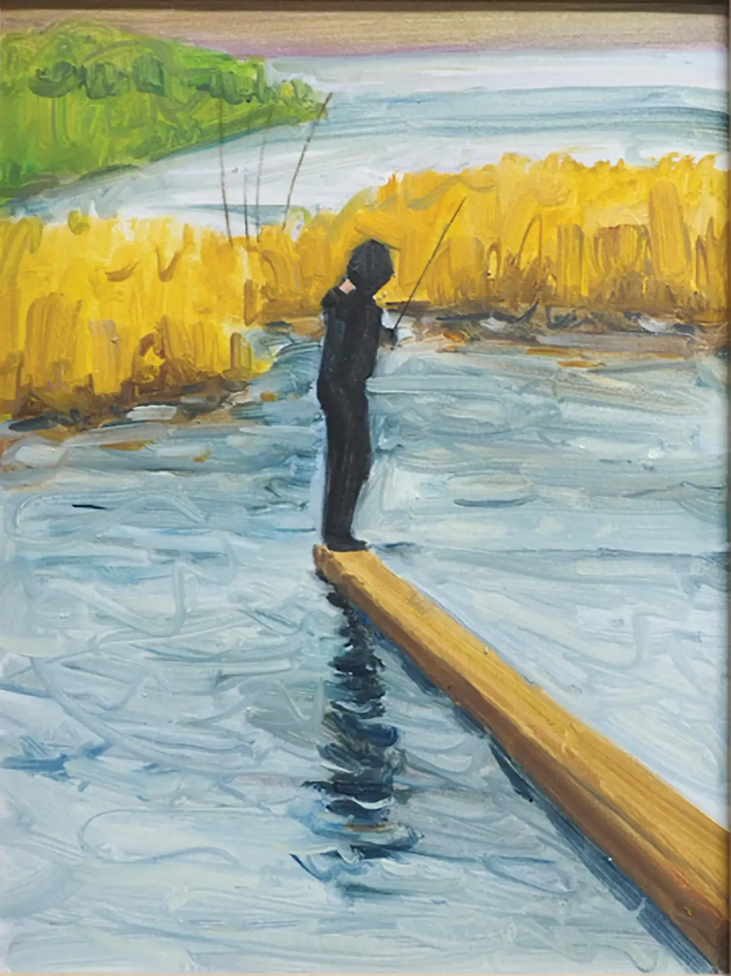 Untitled — oil on paper by Li Hyunwoo