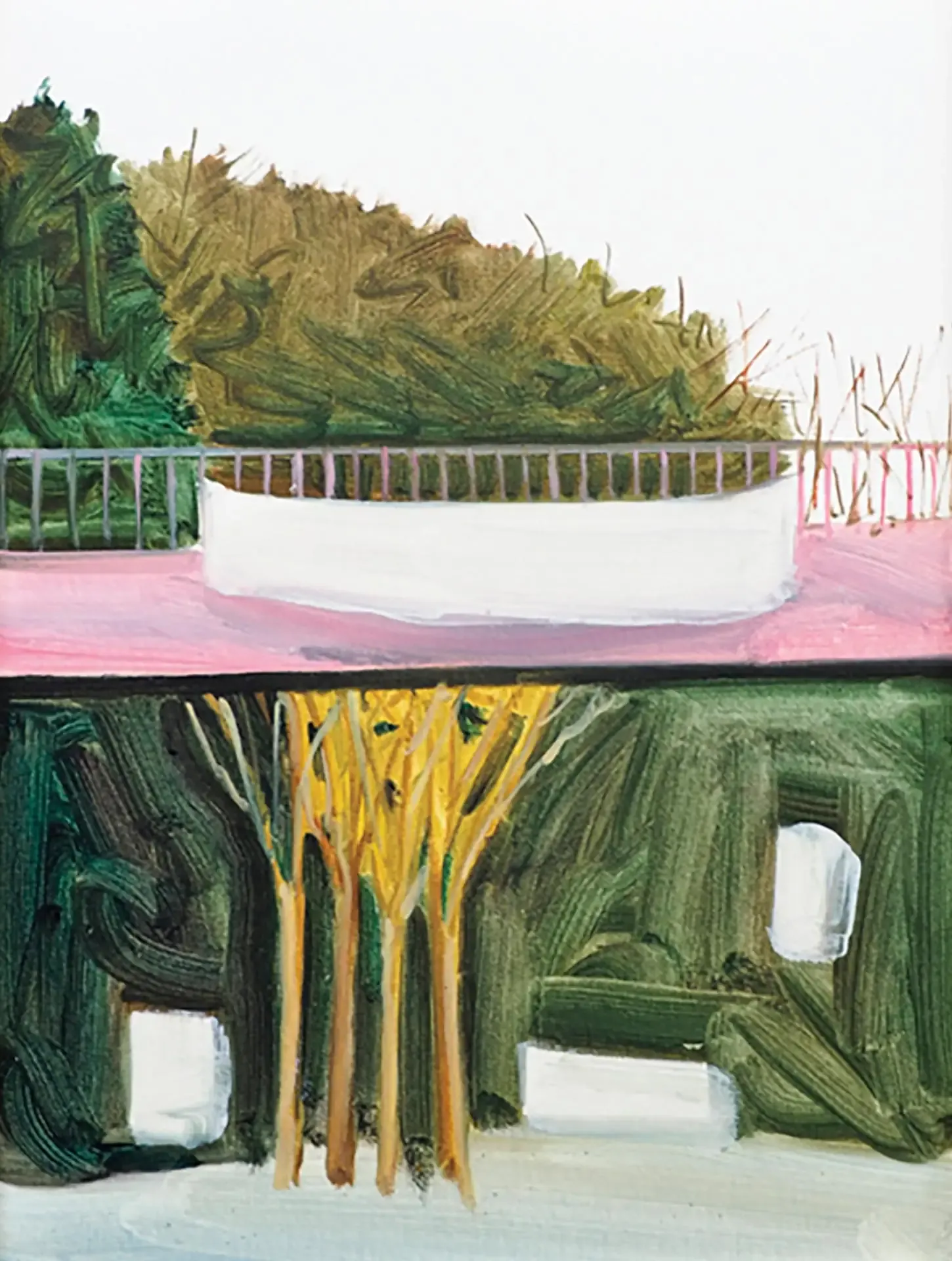 Untitled — oil on paper by Li Hyunwoo