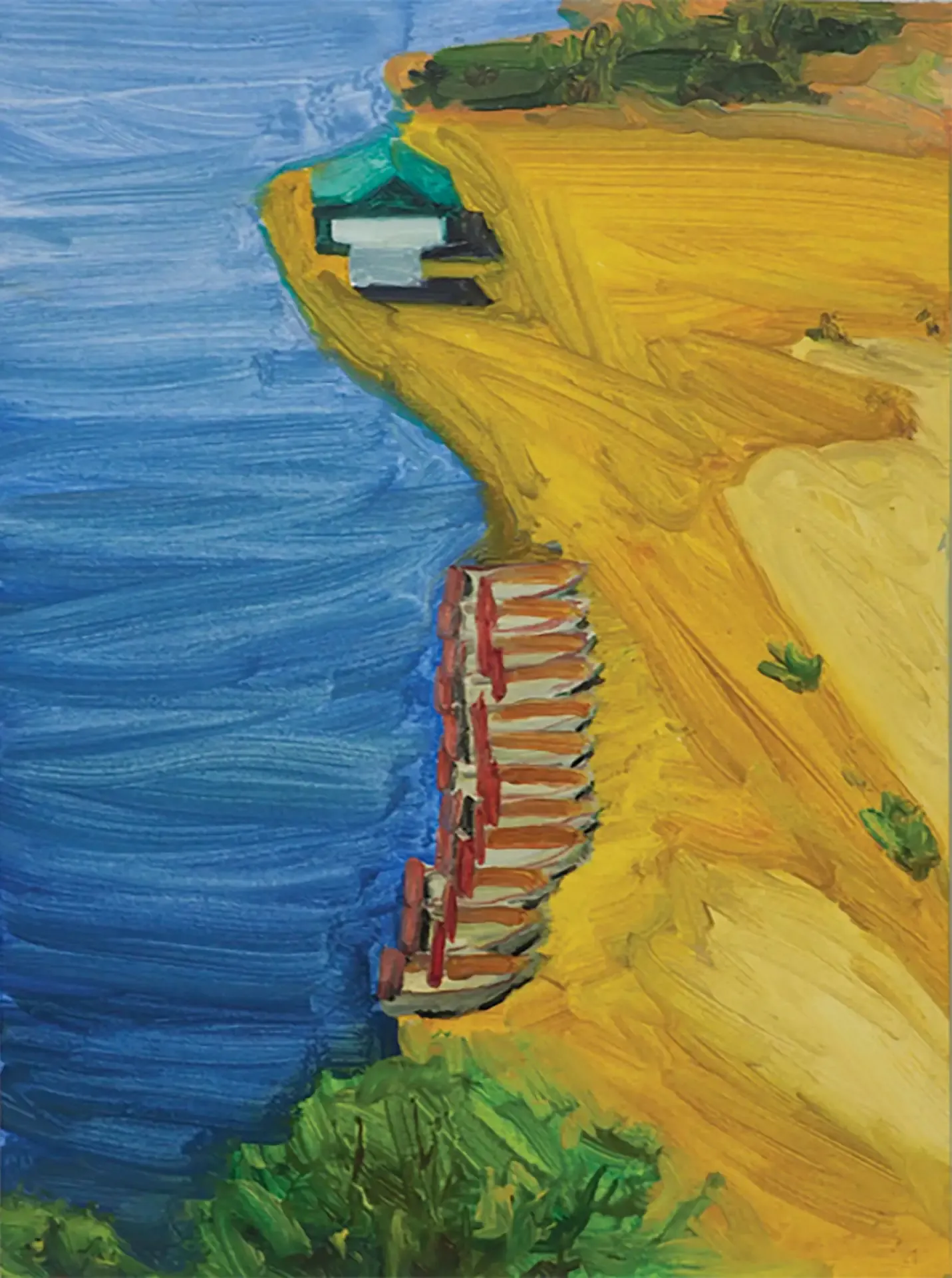 Untitled — oil on paper by Li Hyunwoo