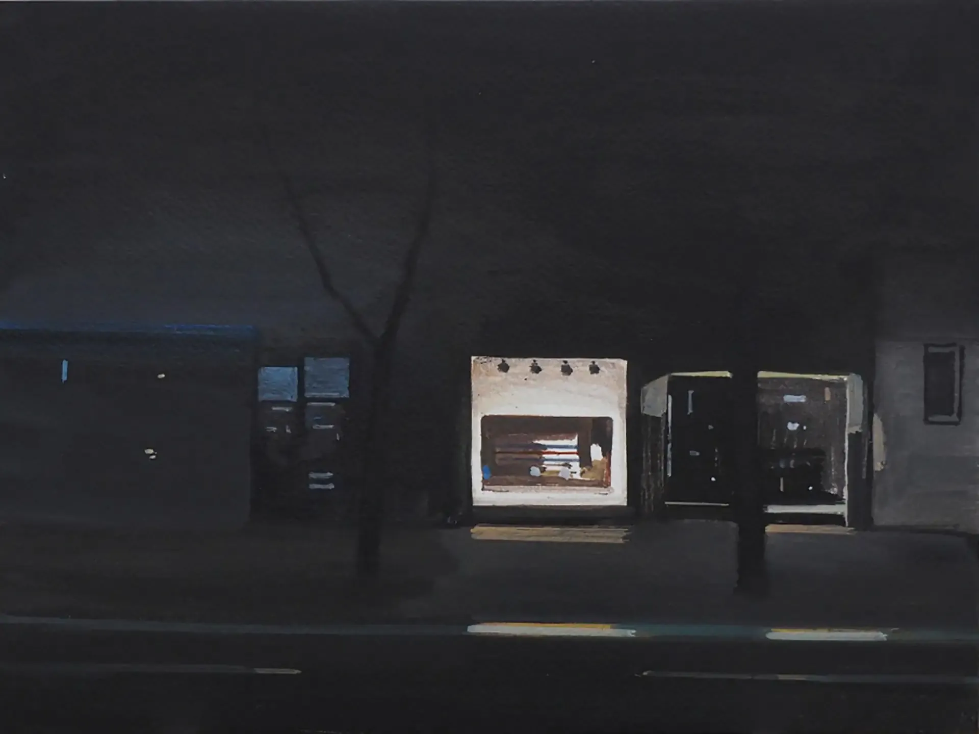 윈도우갤러리 window gallery — oil on paper by Li Hyunwoo