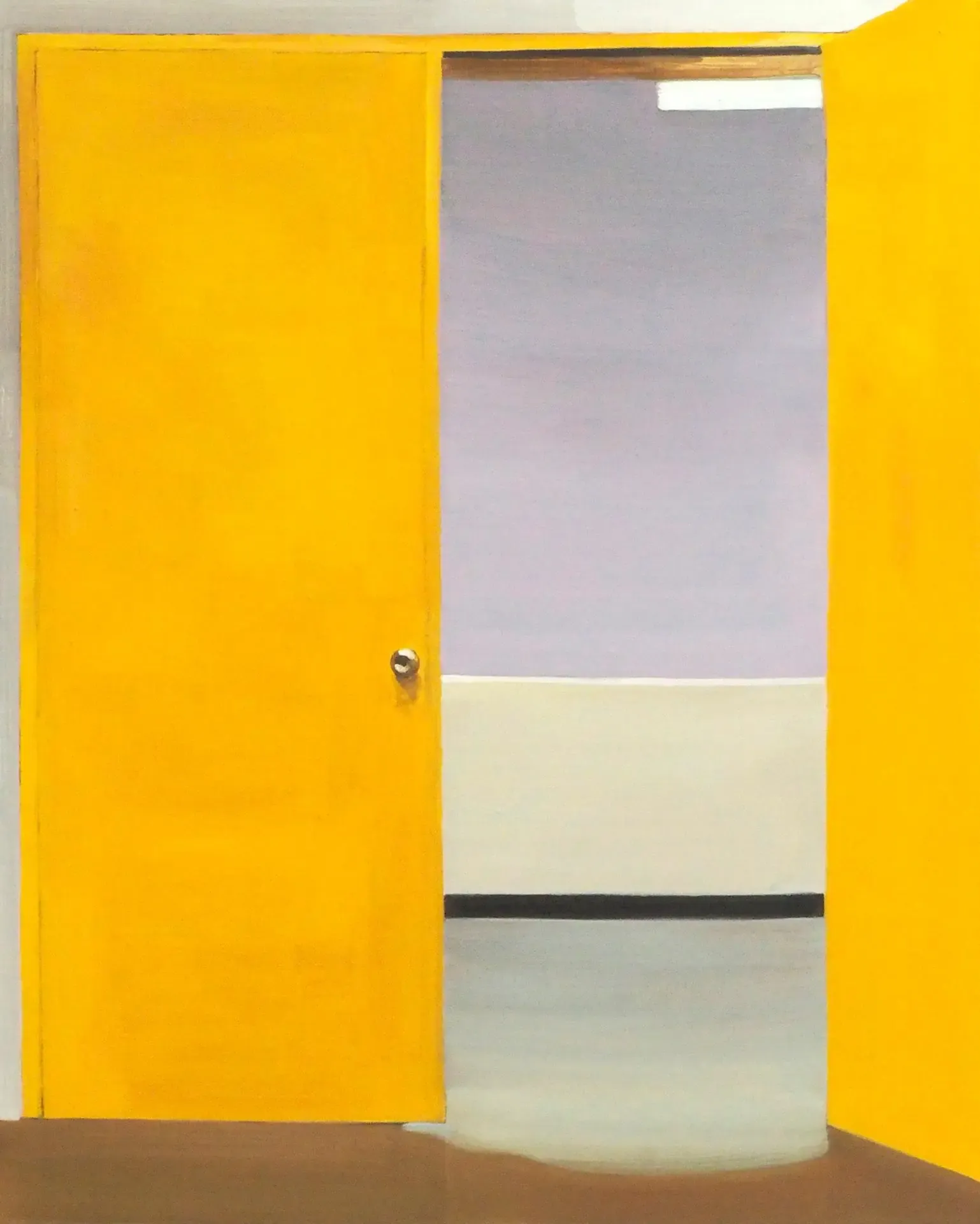 노랑 문 yellow door — oil on canvas by Li Hyunwoo