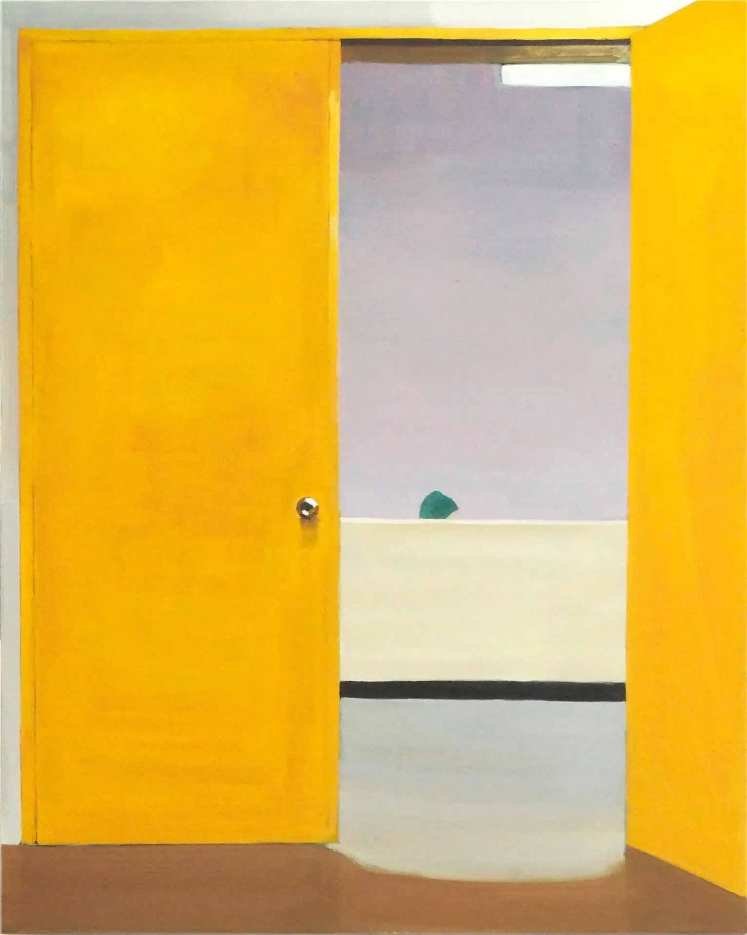 노랑 문 yellow door — oil on canvas by Li Hyunwoo