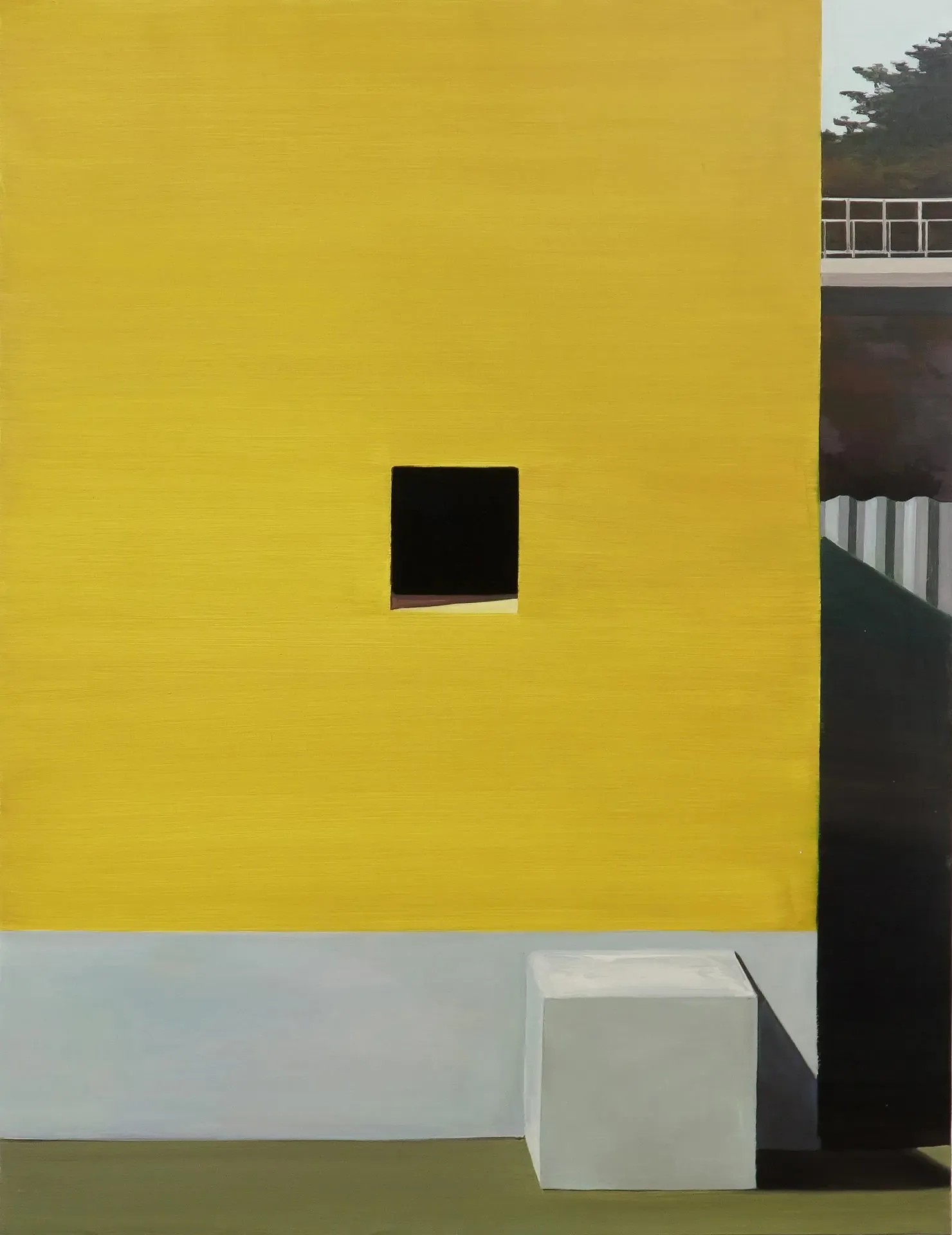 노란 구멍 yellow hole — oil on canvas by Li Hyunwoo